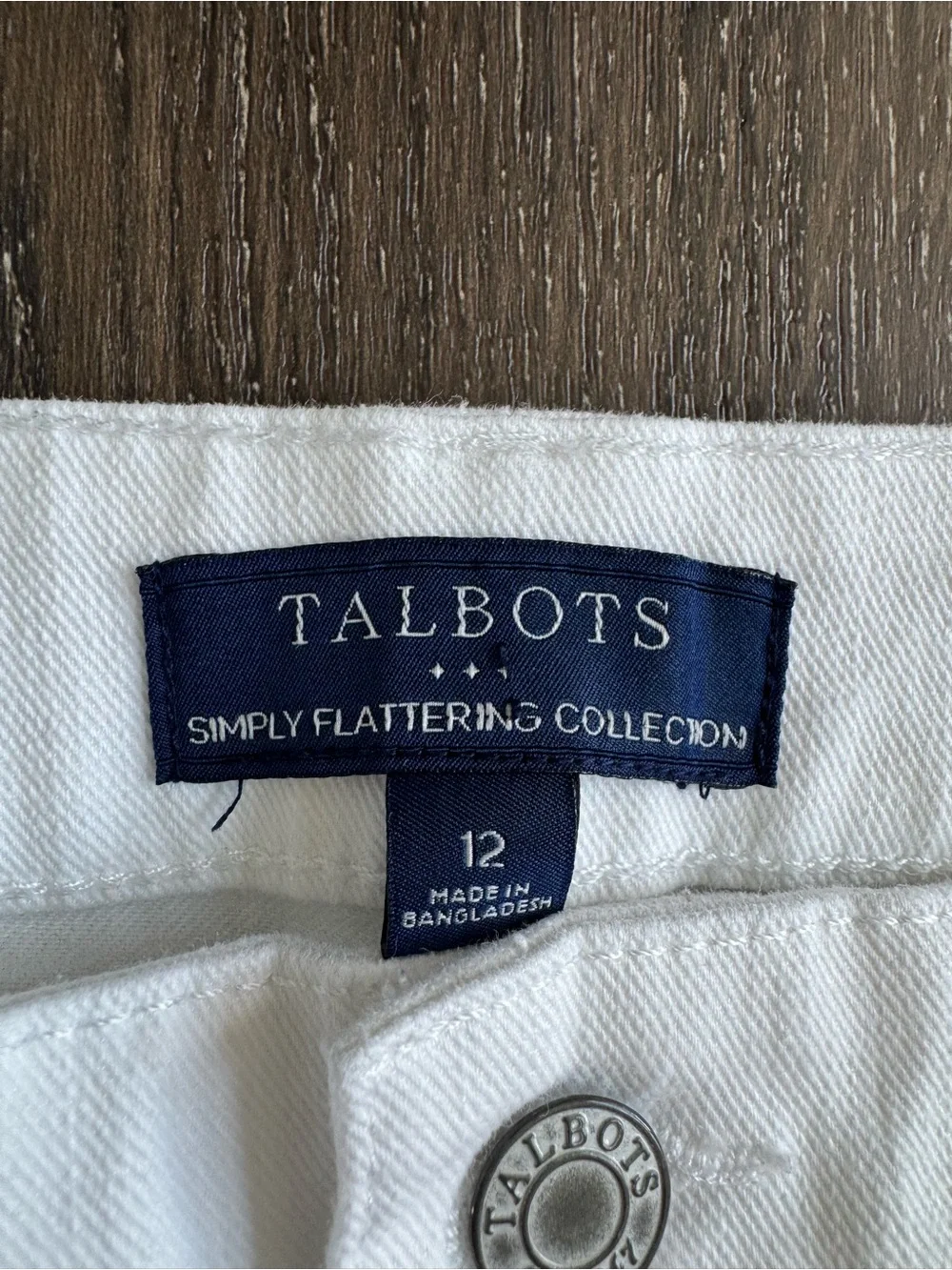 Talbots Women’s White Straight-Leg Jeans Size 12